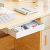 White Under Desk Hidden Storage Box Organizer Home Storage Drawer Self Adhesive Office Desk Accessories Stationery Storage Tray