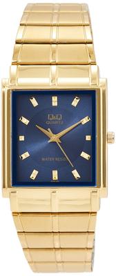 Citizen Q&Q Men's Analog Waterproof Watch with Metal Band, Blue, QA80-002