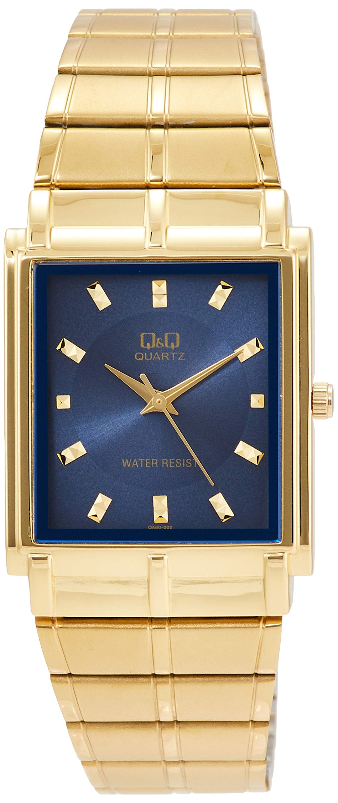 

Аналоговые водонепроницаемые часы Citizen с металлическим мужским браслетом Q&Q, синие, QA80-002