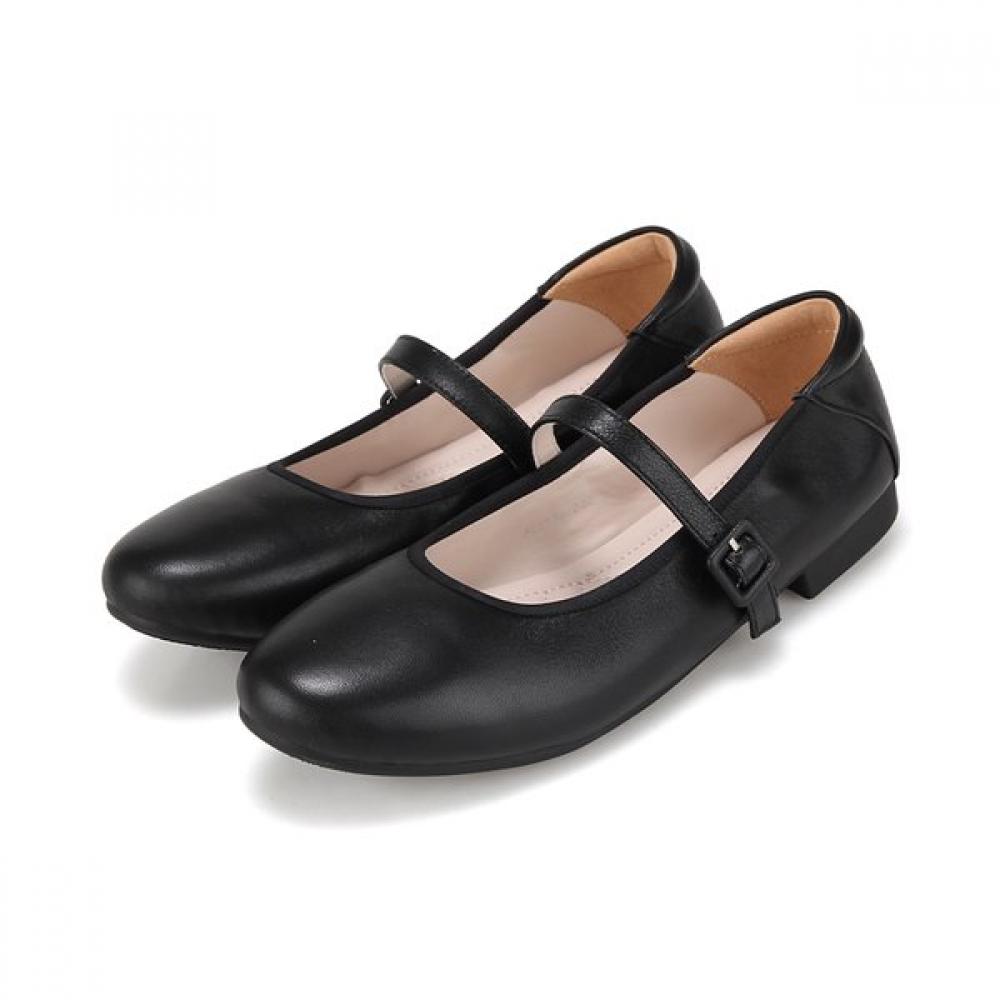 Barbara Leather Daily Basic Mary Jane Flat 1.5cm Blj143bk 225mm