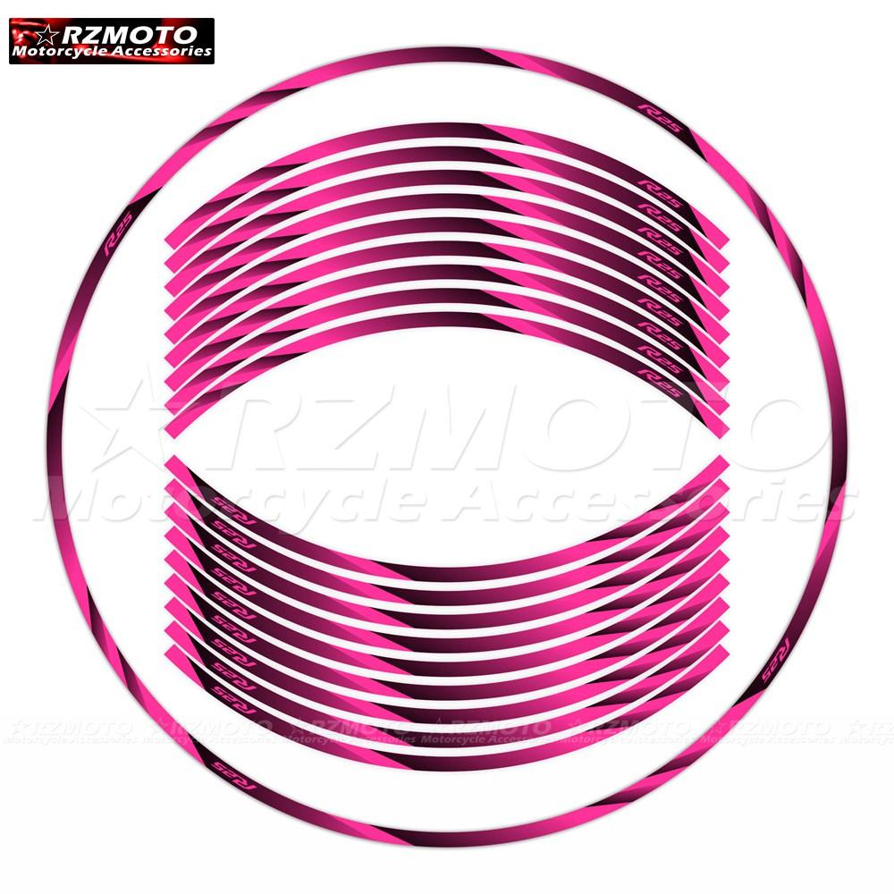 Motorcycle Wheel Stickers Reflective Rim Decal 17 Inch Stripe Tape Sticker Accessories For Motorcycle YZF-R25 YZF R25
