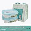 LOCK&LOCK Heat-Resistant Divided Glass Bento Box Set