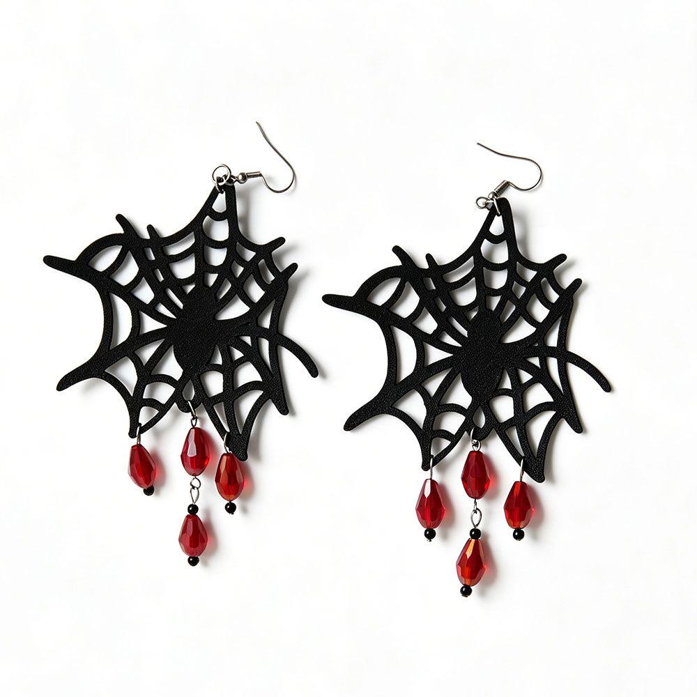 New Multiple Earrings Halloween Earrings Bat Skull Tassel Spider Web Earrings Party Ball Accessories
