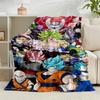 1PC Goku Anime Flannel Blanket Gift, Suitable for Both Men And Women, Soft Ideal for Beds And Sofa, Birthday Or Christmas Gift