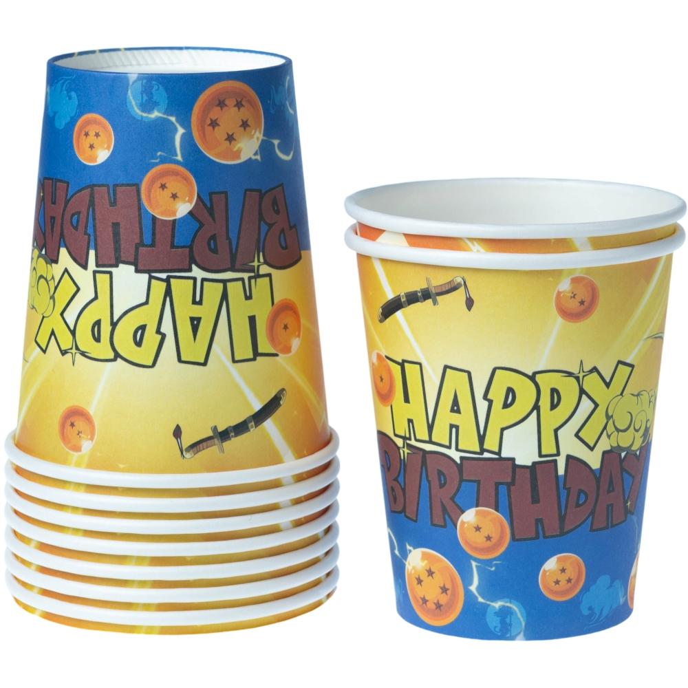Dragon ball Birthday Decoration Goku Figure Stickers Balloons Disposable Tableware Tablecloth Straw Plates Baby Shower Supplies