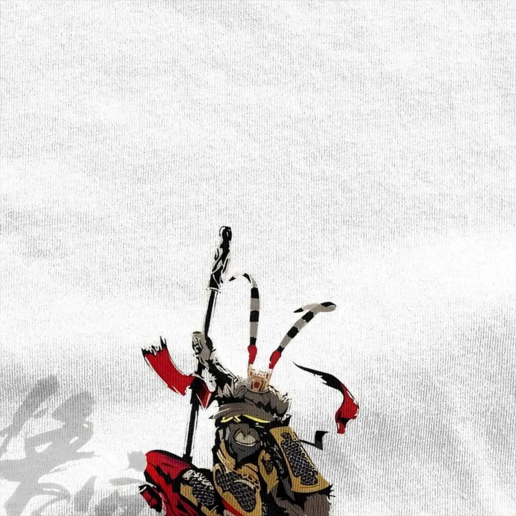 Black Myth Wukong Monkey King (6) T-Shirt Hip Hop T Shirts Short Sleeve Y2K Basic Tops Summer Cotton O-Neck Oversize Clothes