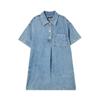 LAP Shirt-Style Flare Mini Denim Dress As2Do560