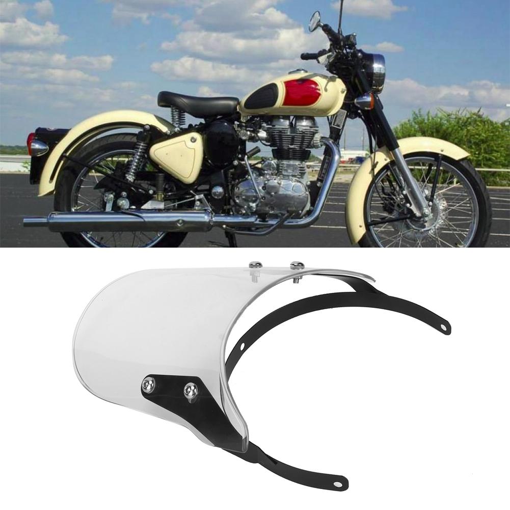 Motorcycle Modified Windshield Wind Deflector Fit for Royal Enfield Classic 500c Transparent