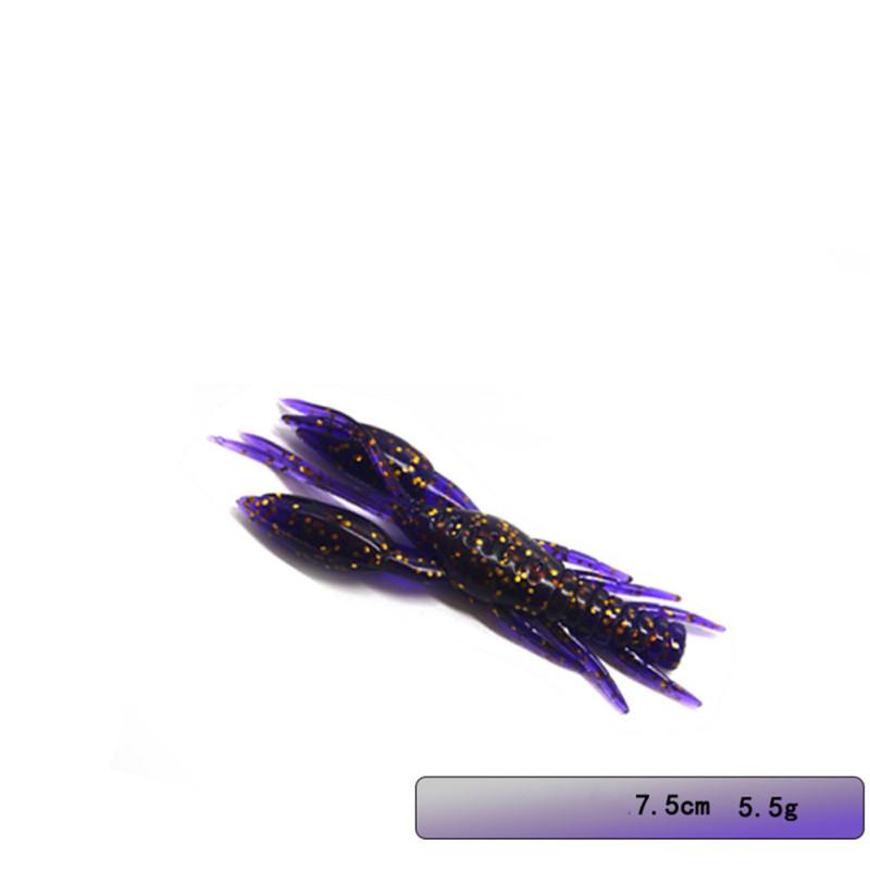 30pcs/set Worm and Shrimp Set Soft Bait 7.5cm 5.5g with Salt Silicon Artificial Bait Scent