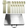 24Pcs Dinnerware Set 304 Stainless Steel Knife Fork Coffee Spoon Wedding Party Travel Home Luxury Silverware Cutlery Set With Silver Gift Box