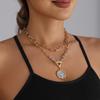 Vintage Coin Pendant Hip Hop Chain Necklace for Women Jewelry Accessories