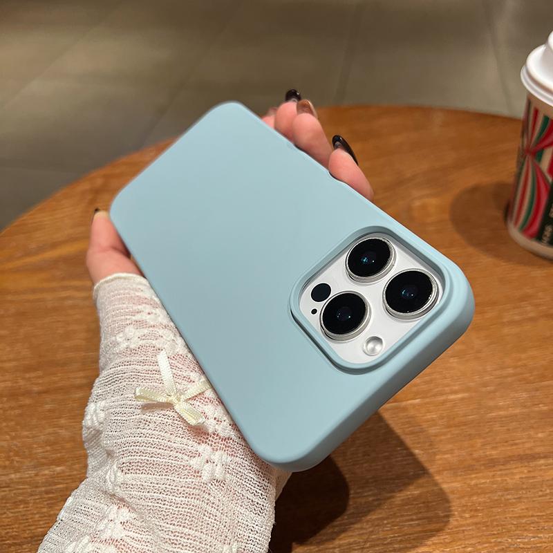 

Для Magsafe Магнитный Однотонный Жидкий Силиконовый Чехол для Телефона Для iPhone 16 Pro Max 14 11 12 13 15 Pro Max Mini Бампер Задняя Крышка iPhone 16 Pro светло-синий