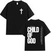 Trendy Child of God Graphics T Shirt Inspirational Bible Verse Jesus Faith Religious Pray Christian Christmas Classic Streetwear