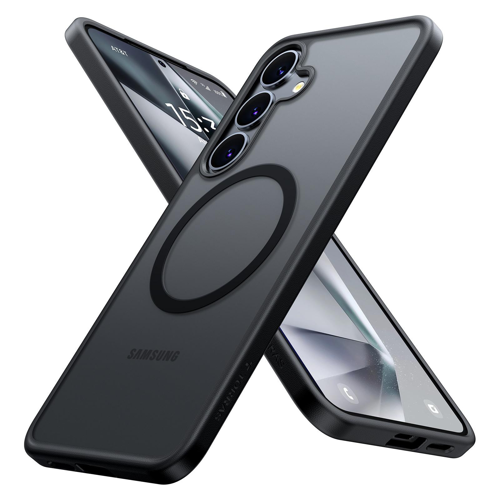 

For Samsung Galaxy S25 Case Compatible with MagSafe Skin-Touch Matte PC+TPU Phone Cover Style A