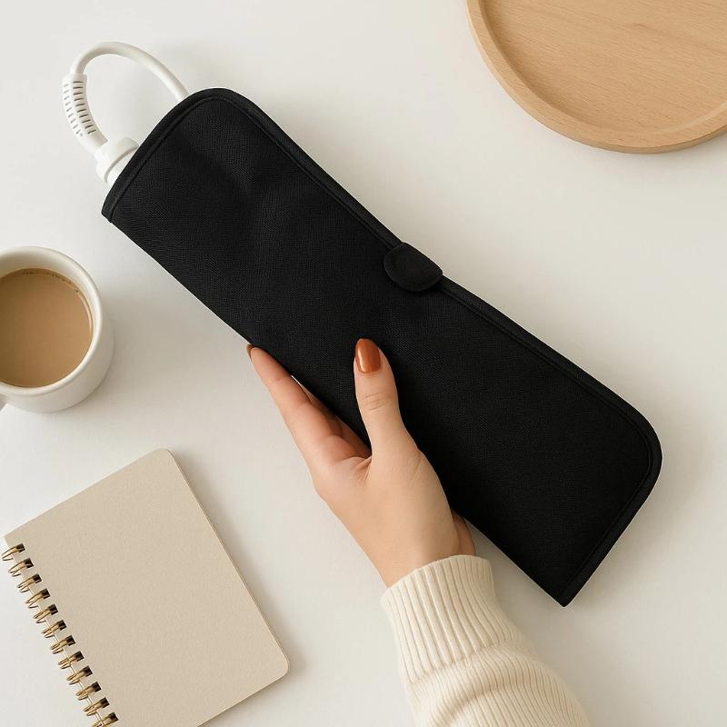 Portable Anti-Heat Mats Heat Resistant Mat Pouch For Hair Straightener Flat Iron Curling Iron Prevent Burns Styling Organizer