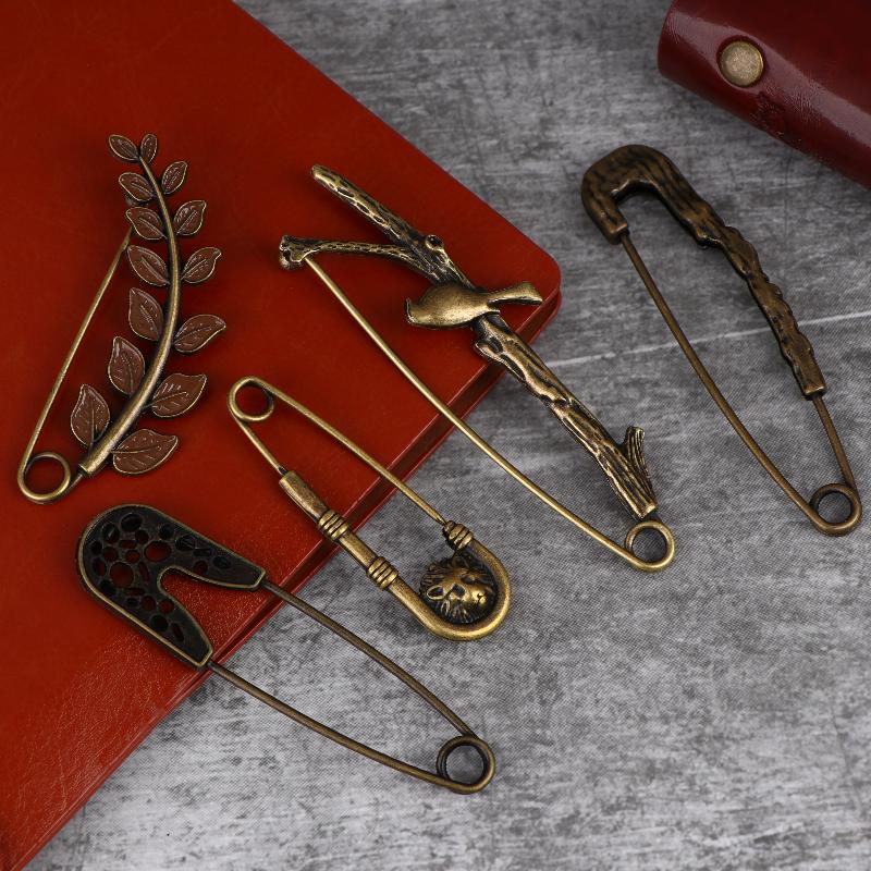 Retro Branches Leaves Brooches Anti-gloss Pins Vintage Women Cardigan Clip Scarf Buckle Men Suit Lapel Pin Bag Hat Accessories