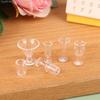10Pcs 1:12 Dollhouse Simulation Mini Red Wine Cup Goblet For Dollhouse Kitchen Bar Miniature Accessories