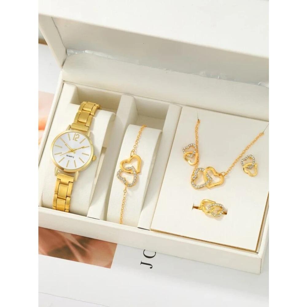 Ladies Watch Temperament Steel Belt Ladies Watch Watch, Simple Trend Ladies Quartz Watch Bracelet Set