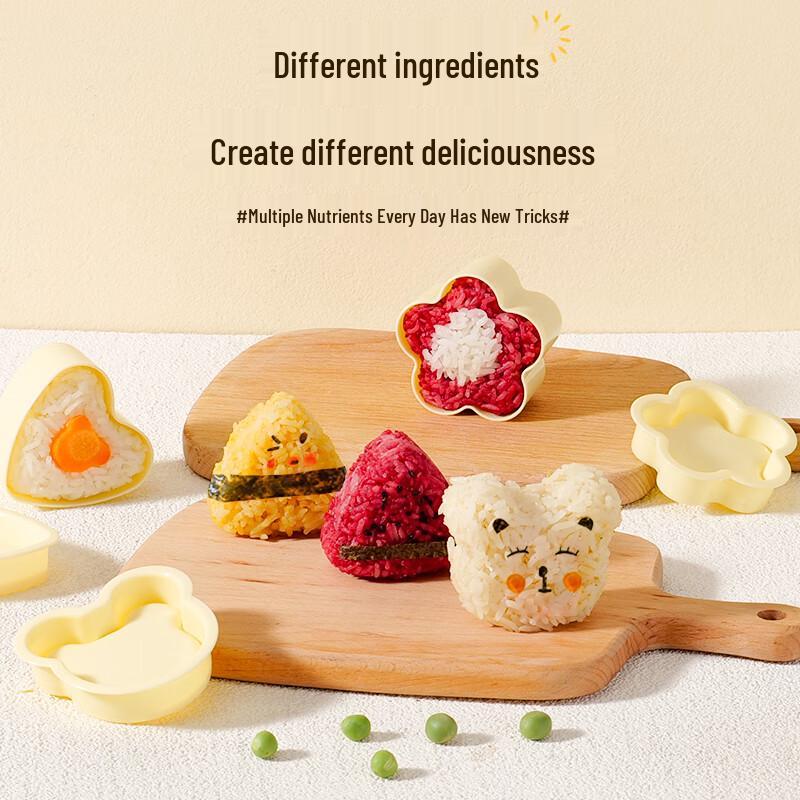 Bayco Baby Rice Ball & Sushi Mold Set (4-pack)