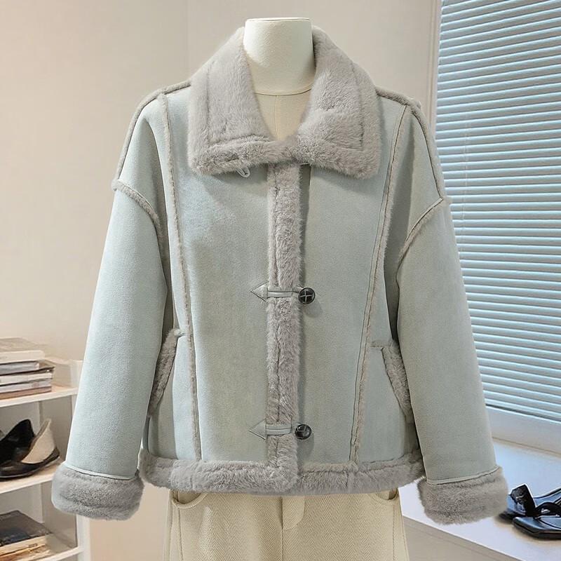 Sibaisha Women's Loose Lapel Winter Jacket