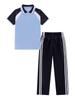 Summer School Uniform Set for Students - Long Sleeve Top & Three-Quarter Pants, Unisex, Academy Style, Suitable for Middle & High School