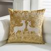Christmas Embroidery Throw Pillow Cover Xmas Tree Reindeer Snowflake Embroidered Cushion Case Home Decoration (Without Core)