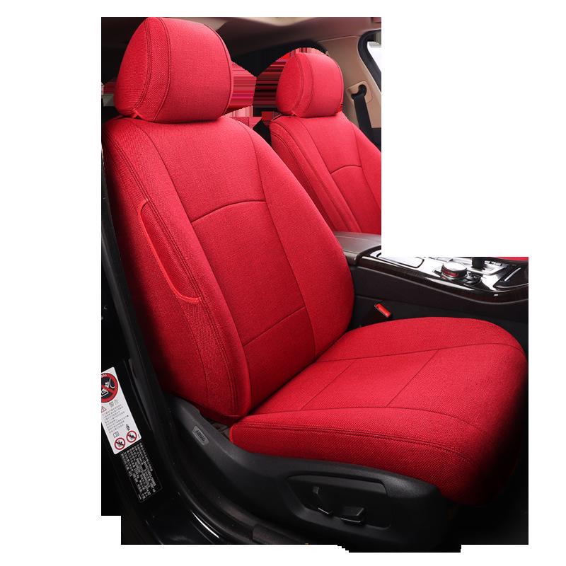BMW 5 Series Universal Linen Car Seat Cushion - Full Coverage for New Models, 5-Seater Four Seasons Set.