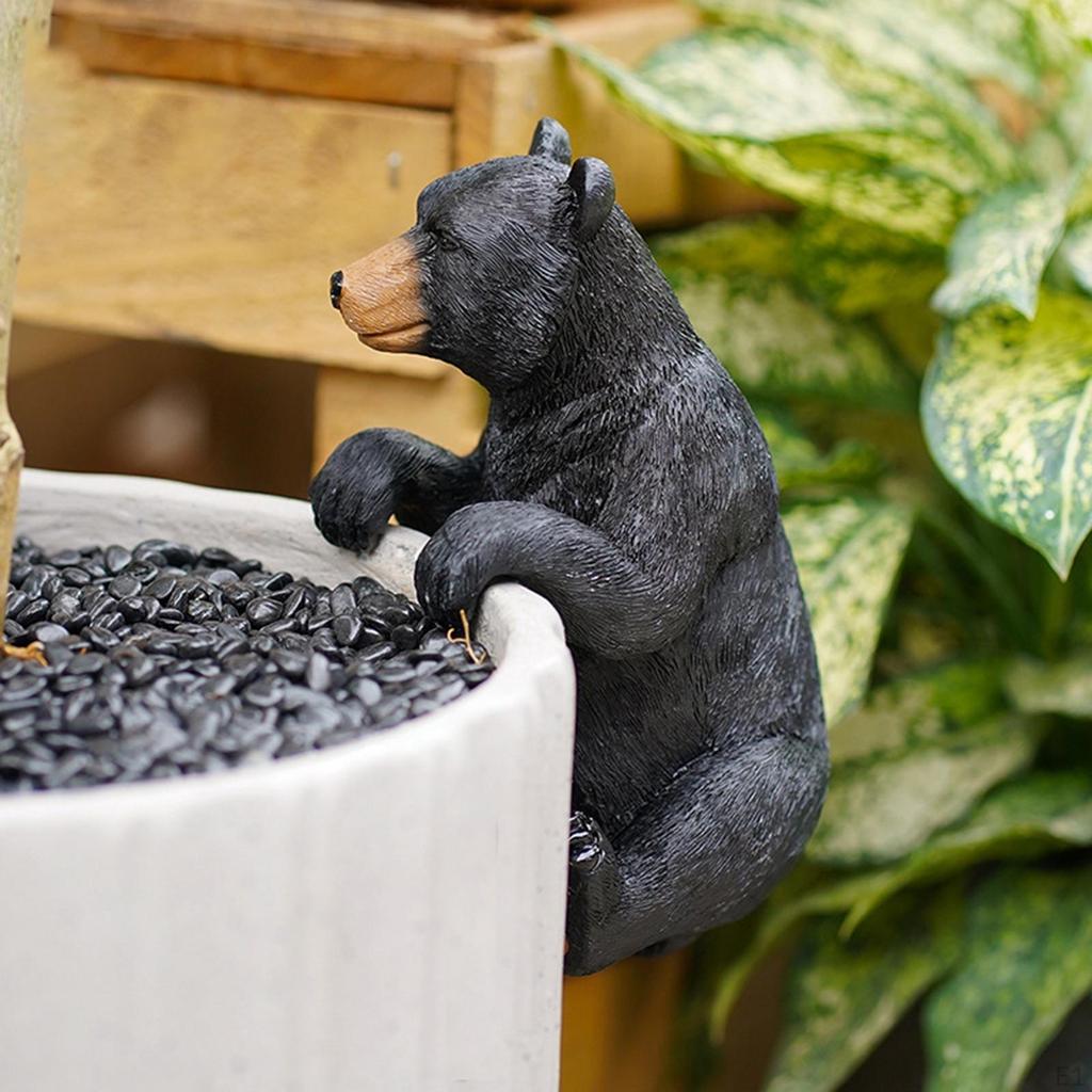 Garden Statue Hanging Ornament Resin Animal Sculpture Crafts for Planter Edge Fence Lawn Indoor
