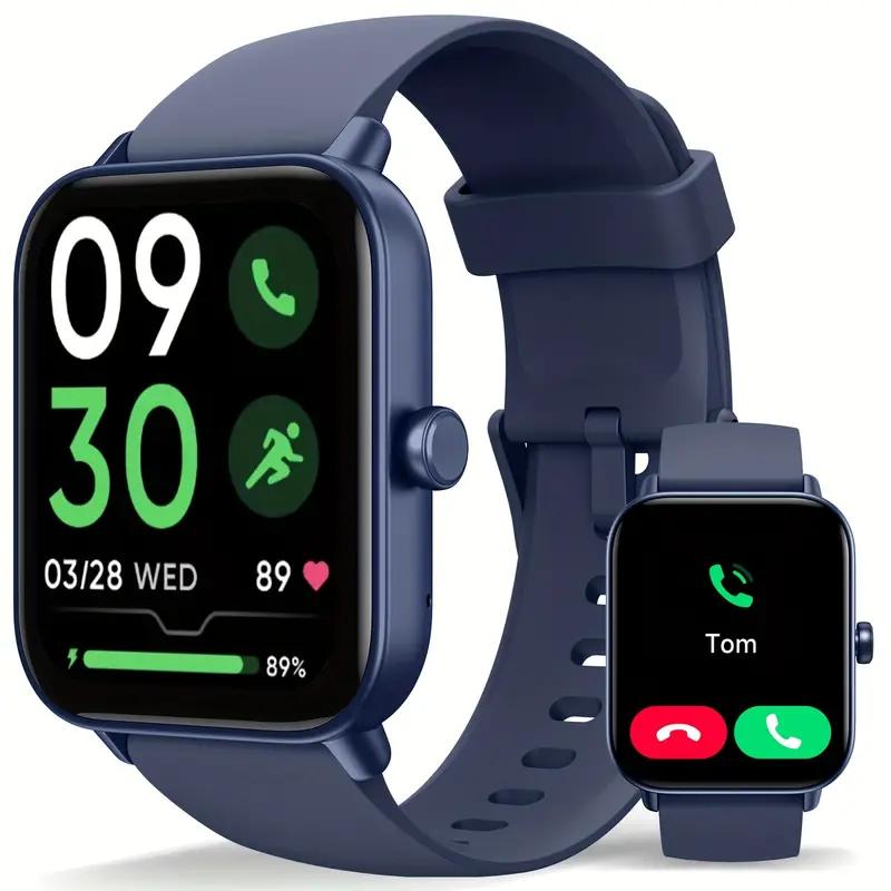 

1 ПК Смарт-часы для женщин и мужчин с беспроводным вызовом ( Ответ/совершение звонков ) , Часы-фитнес-трекер 1,8 дюйма с HD-экраном 100+ спортивных трекеров со встроенной Alexa