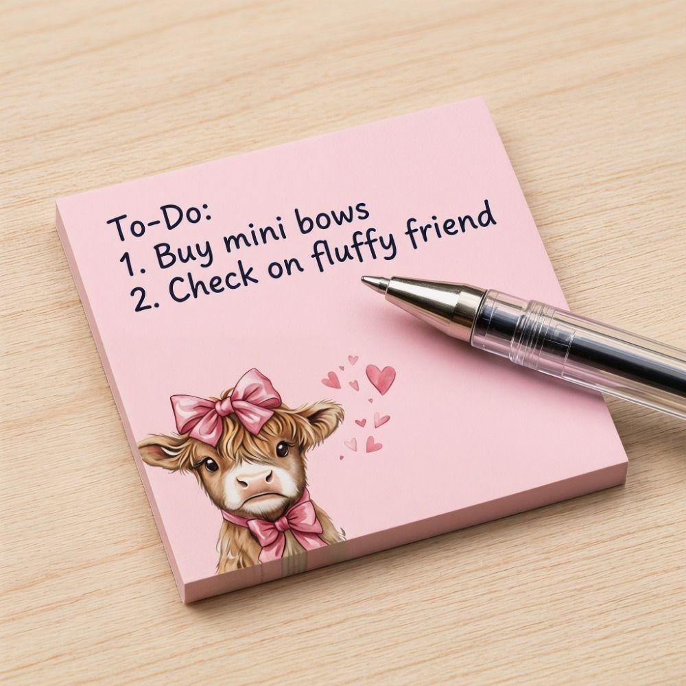 Cartoon Design Memo Pads Square Sticky Notes Planner Self-Stick Notes Home