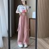 Women  Cargo Pants   Loose Harajuku Y2K Straight Trousers American Retro Hip Hop Casual Bf Wide Leg Pants
