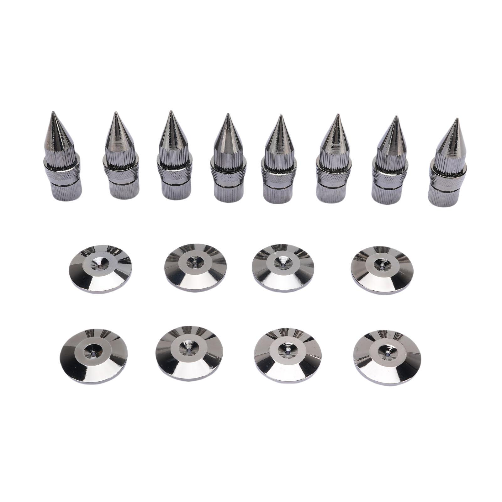 

8Pcs Speaker Spike Pad Set Copper Height Adjustable Turntable Speaker Shock Absorption Feet Set for
