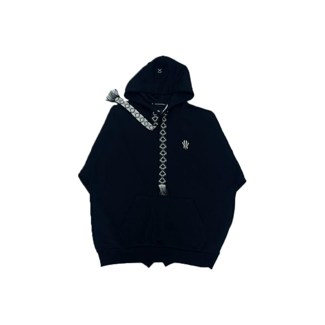 ANTA Men s Kyrie Irving Series Ethnic Woven Drawstring Hooded Sweatshirt Black 172541702S-3 S