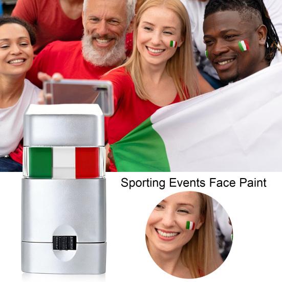 Face Body Paint Sticks for Soccer Fans, Hypoallergenic & Washable Face Painting Sticks, Sports Cheering & Party Makeup Kit