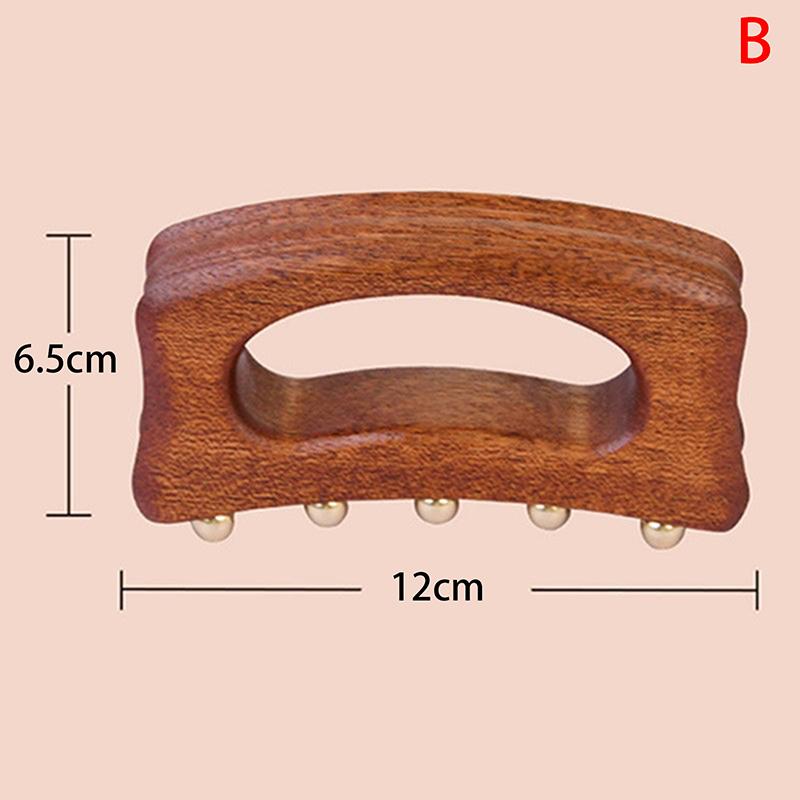 Large Scraping Board Wood Therapy Massage Board Brass Beads Massager Wooden Body Brush For Itchy Skin Relief And Body