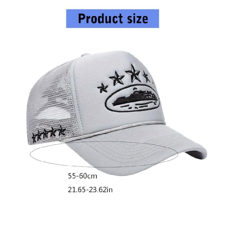 Trendy Adjustable Baseball Hat Cotton Sun Hat with Embroidery Pentagrams For Adult and Teens Daily Sport Activity Wear