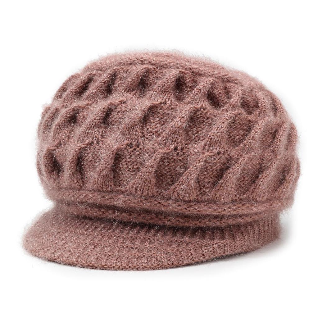 Middle-aged and Elderly Women's Winter Hats Thickened Winter Ear Protectors Fleece Fashion Warm Wool Hats Knitted