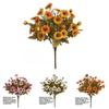 Autumn Color Artificial Dendranthema Morifolium Flower For Home Decoration And Photography Props