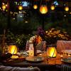 LED lampa s blikajícím plamenem Automatické zapínání/vypínání Venkovní vodotěsná lucerna pro venkovní krajinu Veranda Zahrada Patio Trávník Paluba Dekor