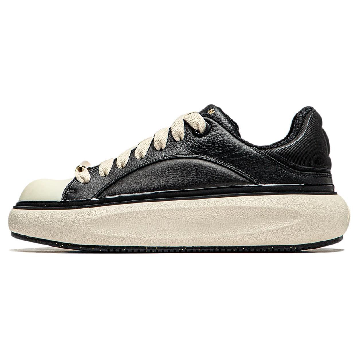 Li‑Ning China Yunyou C4D Women Low Top Casual Shoes Black White AZGU038-2 38