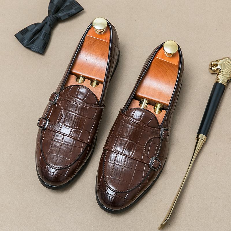 Trend Casual Leather Shoes For Men High Quality Slip On Loafers Men’s Dress Shoes Business Male British Style Formal Social Shoe