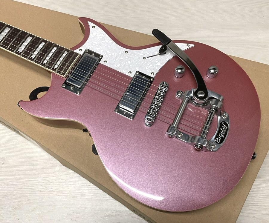 Aria ProII CDPK Cadillac Pink Aria Pro II Electric Guitar SG Type Bigsby Tremolo Cadillac Pink Outlet 212-MK2
