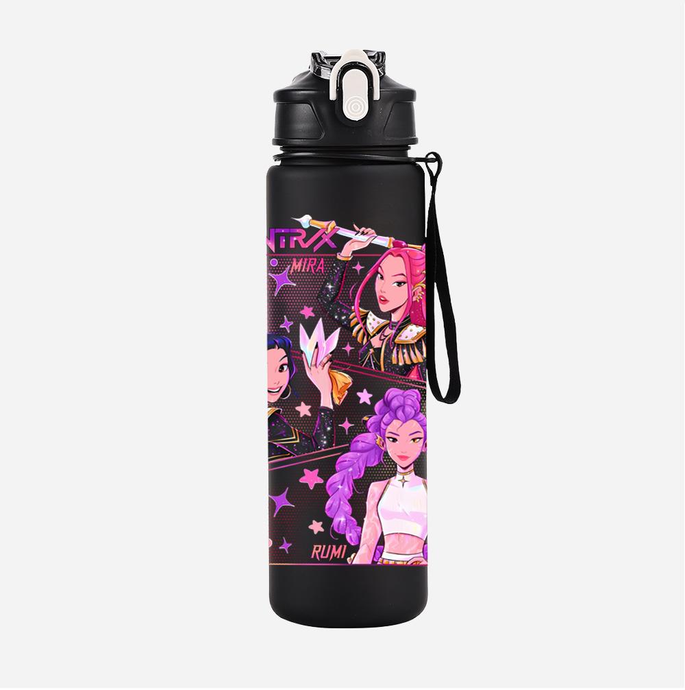 Anime Demon Hunters Printed Character Water Cup Demon Hunters Outdoor Portable Drinking Bottle for Boy Girl Gift