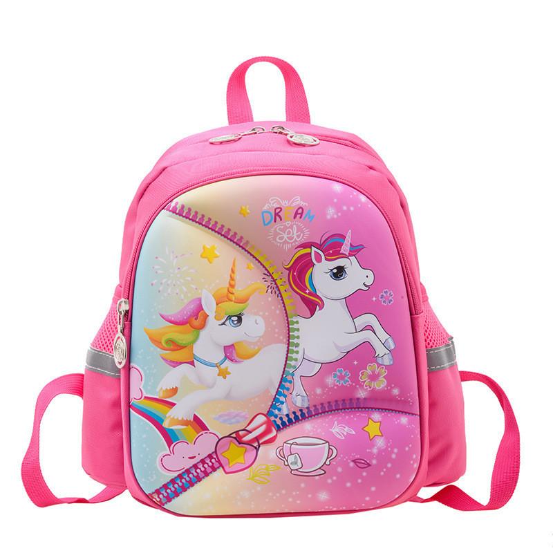

Adorable Girls Cartoon Backpack With Comfortable Curve Straps For School троянди рожеві кольору