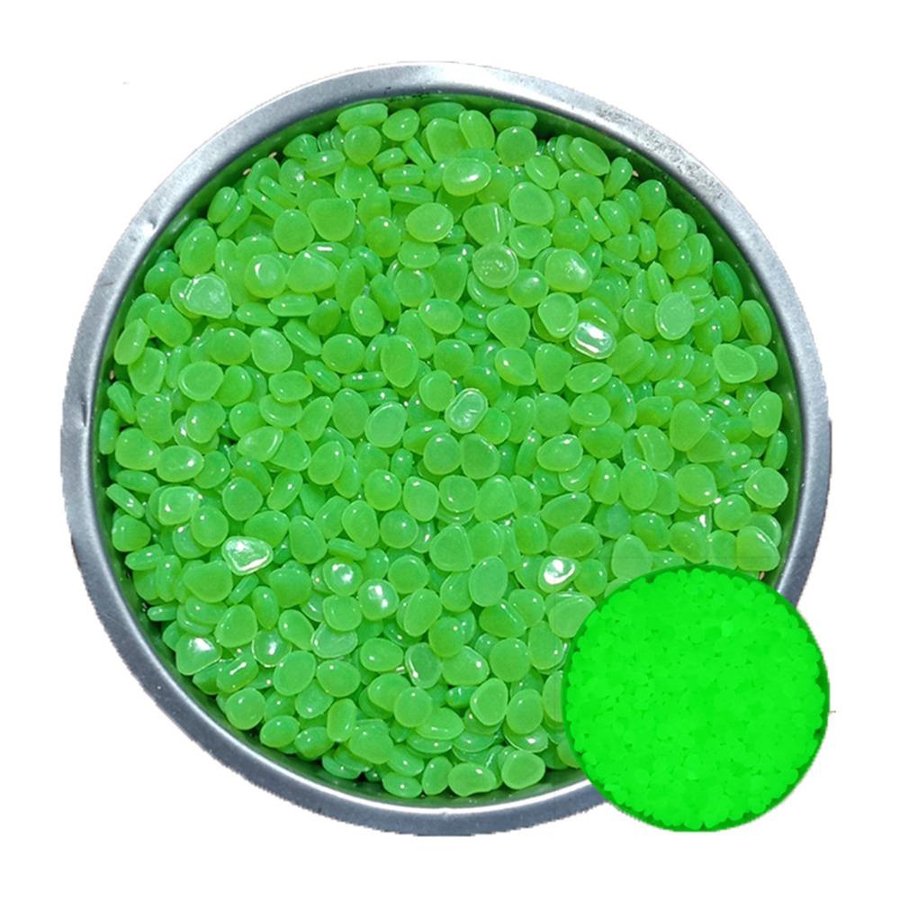 600Pcs Mini Glow In The Dark Pebble Resin 1cm Fish Tank Luminous Stone Glowing Effect DIY Garden Glow Pebbles Terrace