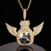 Customizable Hip Hop Money Bag Photo Frame Pendant Necklace