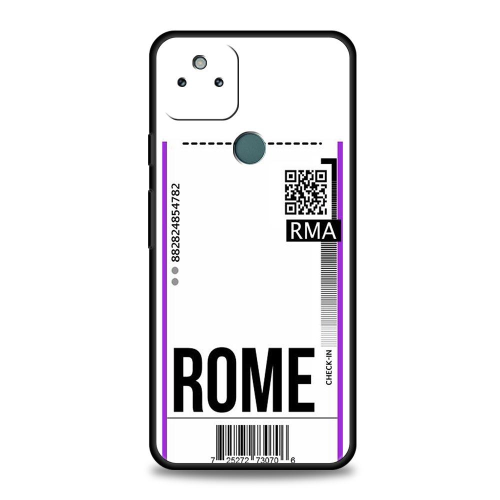 

Phone Case Cover for Google Pixel 10 9 8 7 6 7A 6A Pro Shockproof Soft TPU 10 9 Pro XL Shell World Travel Ticket Seoul New York Pixel 8 A