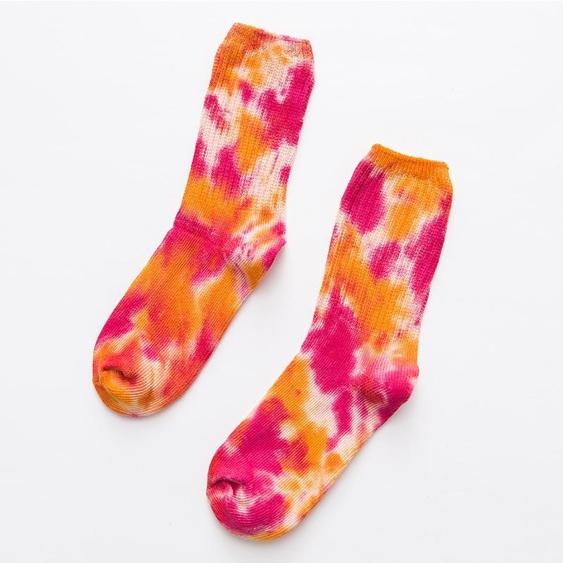 2020 Cotton Skate Socks Men Women Sock Knee-high Funny Cycling Running Hiking Tie Dye Sox Harajuku H