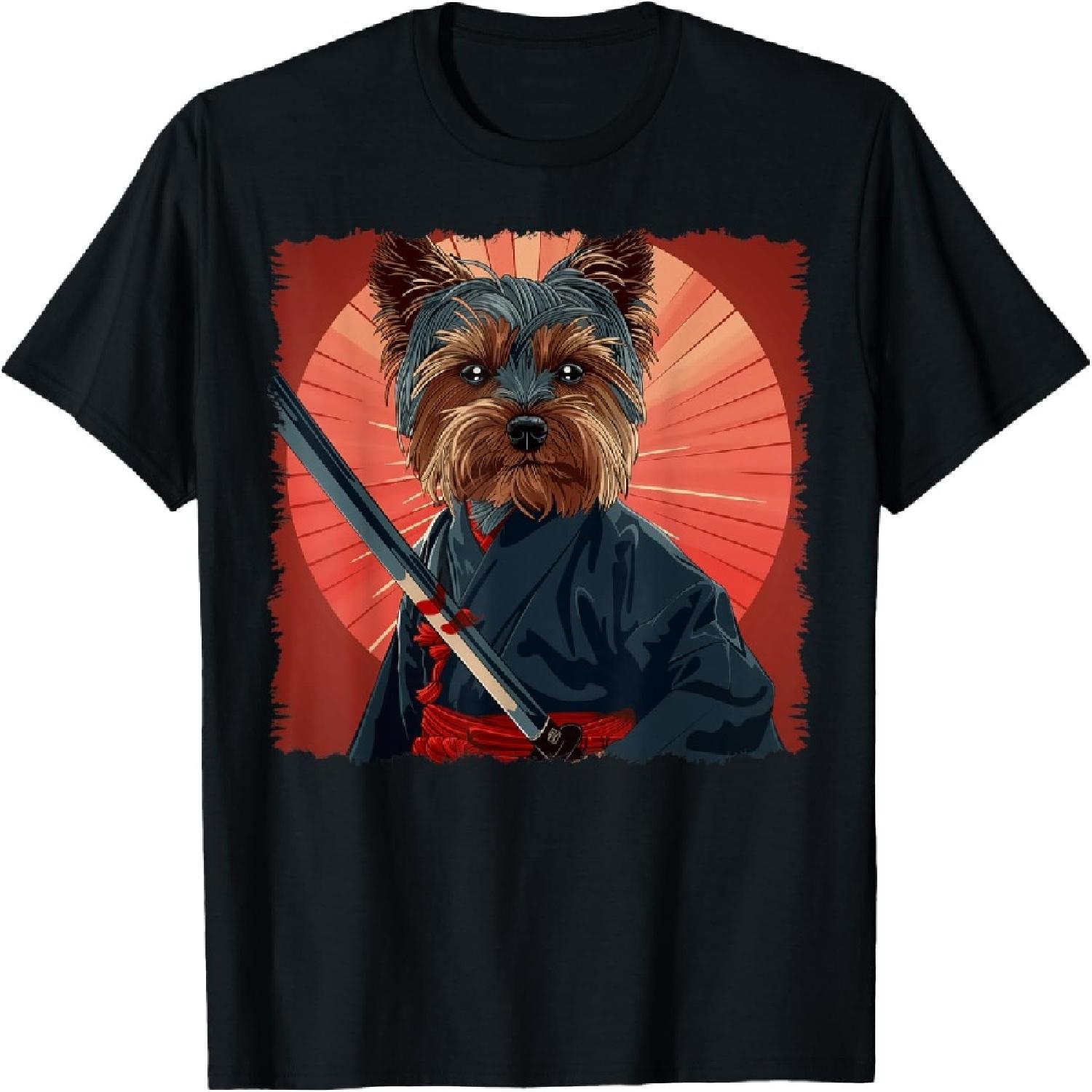

Yorkshire Terrier Yorkie Dog Japanese Art Samurai Ukiyo-e T-Shirt for Men Women Kids XXXXXL