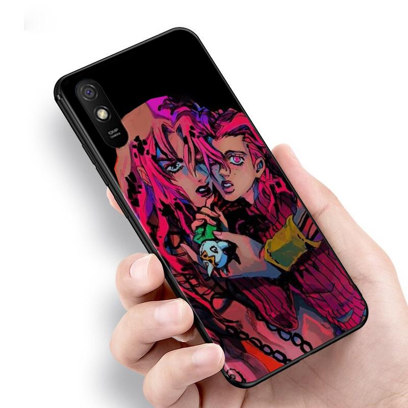 Anime JoJo Diavolo dla Xiaomi Redmi 9C 9T 9I 9AT 9A 9 8A 8 7A 7 6A 6 5 A 4X Prime Pro Plus czarny miękki futerał na telefon